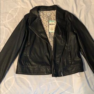 Black Faux Leather Jacket from Target